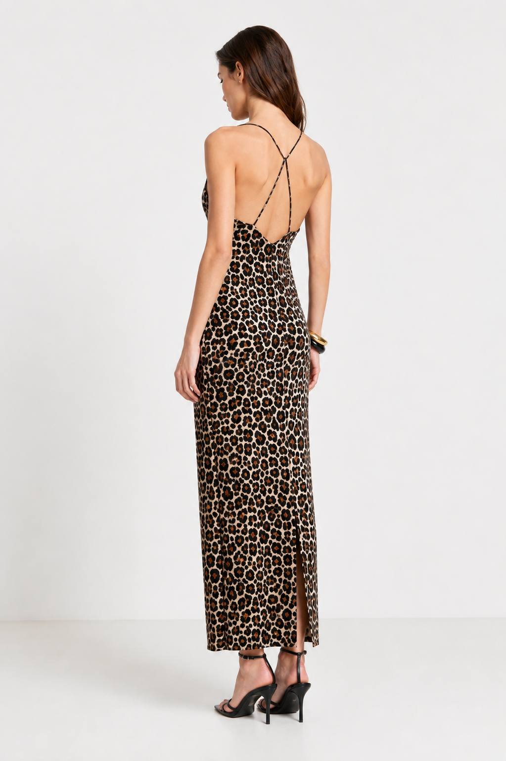 Vestido Drapeado Tirantes Cruzados