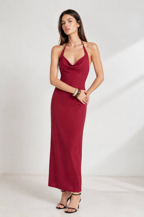 Vestido Halter Cut-Out